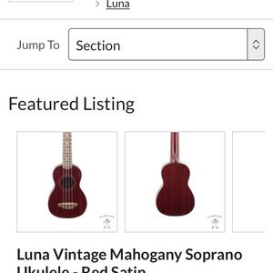Like new Luna Guitars Ukelele Great Gift!
